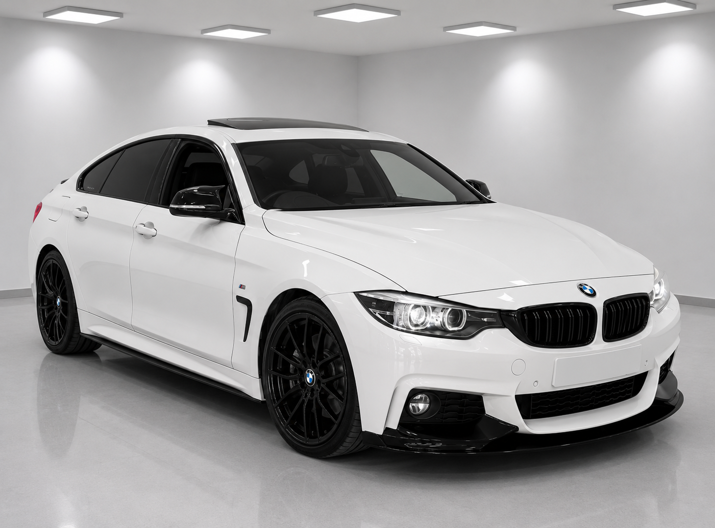 White BMW 4 Series front view